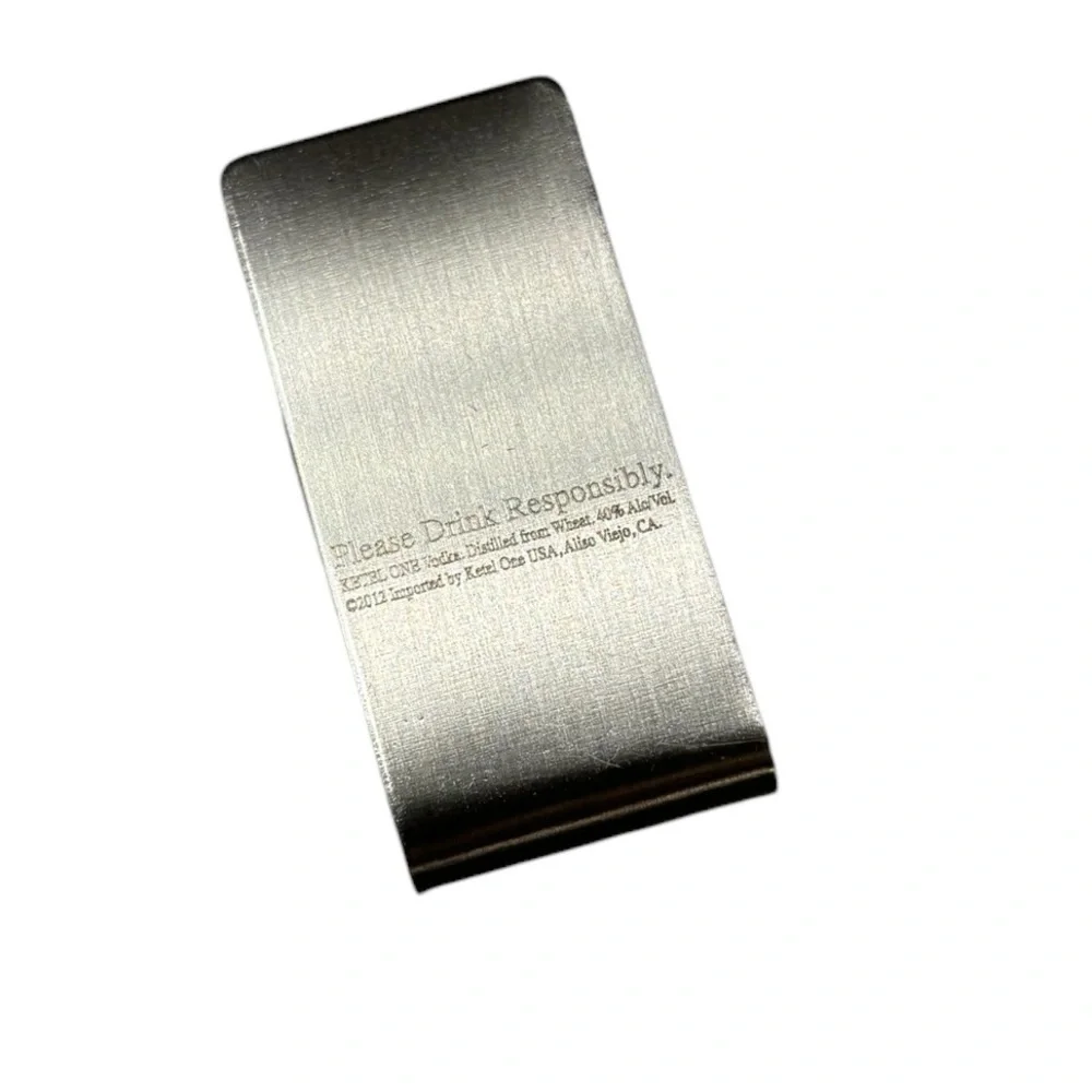 Ketel One Vodka Metal Money clip silver Red Logo Advertising